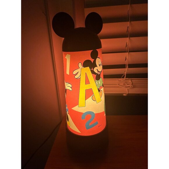 Vintage Mickey Mouse bedroom nightlight ABC touch lamp luminaire - Picture 1 of 9